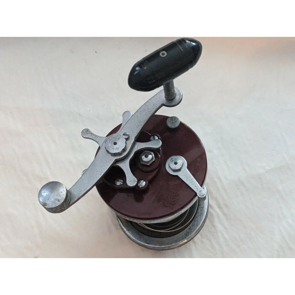 Penn Jigmaster 500 Fishing Reel Brown Sides Black Handle USA Working